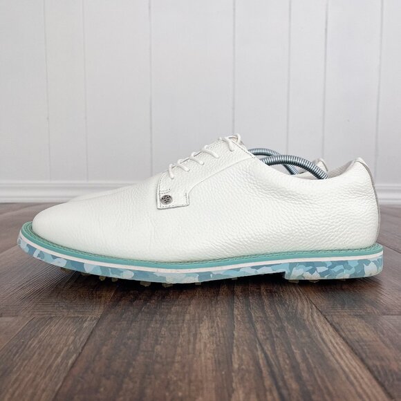 G/Fore Gallivanter Camo Sole Leather Golf Shoe G4MF23EF02 Size 13 White Blue - Picture 2 of 16